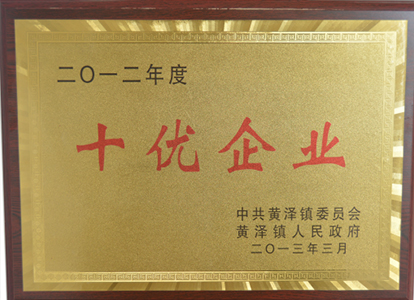 雙佳2012年十優(yōu)企業(yè)